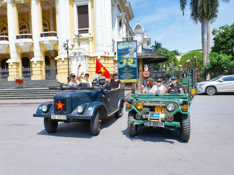 HANOI JEEP TOUR: Food and City Highlights Hanoi Jeep Tour