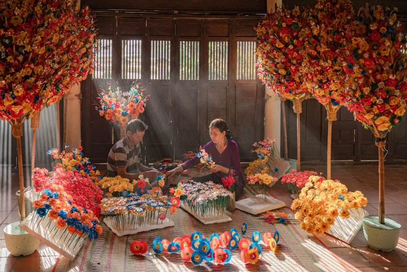 Hue Countryside - Motorbike Tour Thanh Tien Paper Flower Village